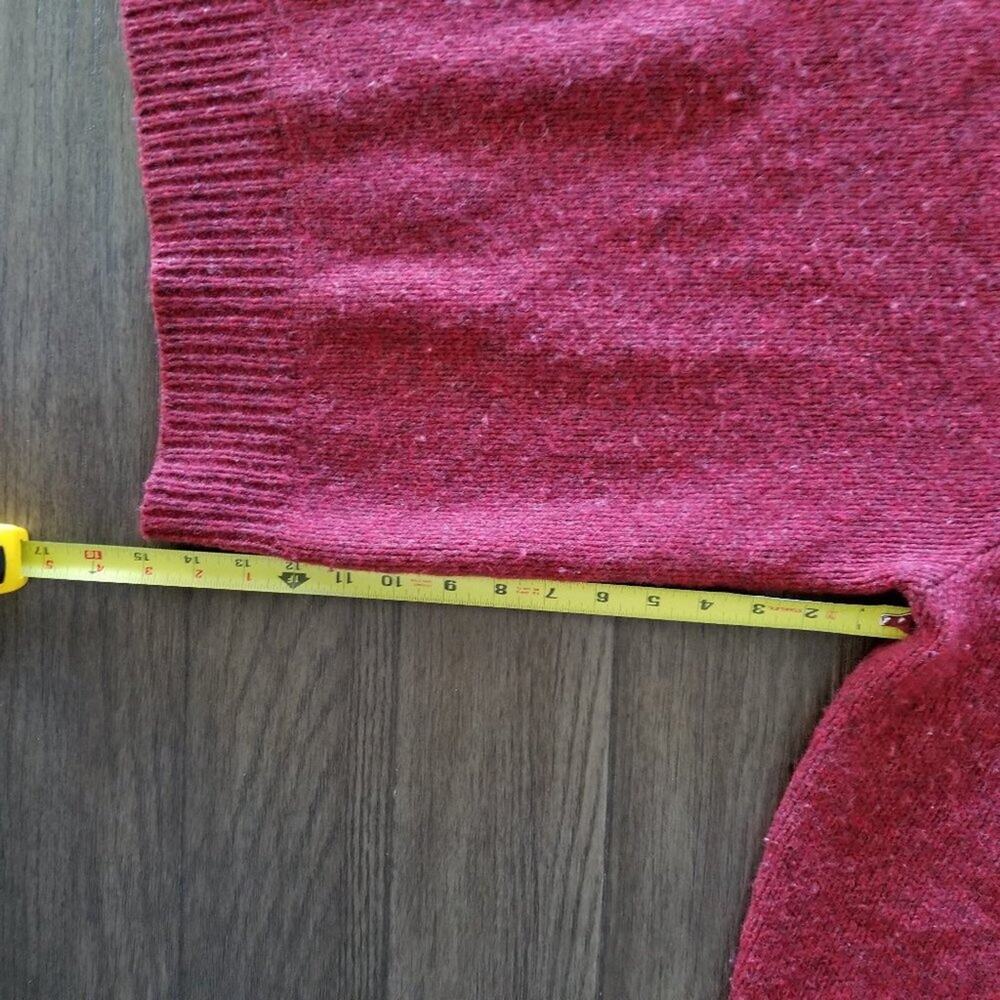 Women's L.L.Bean Sweater Red Crew Neck 85% Wool Size Large Winter Warm! - Picture 5 of 8